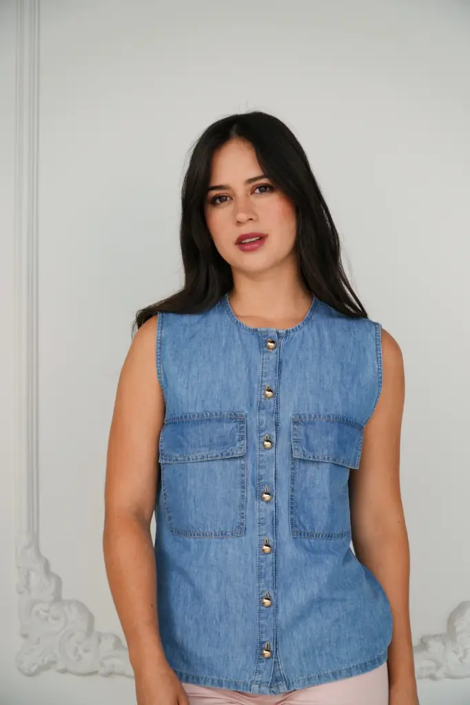 BLUSA JEAN RIGIDO RIO NARANJAL